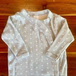 Nordstrom 3m Light Blue Star Kimono Footie Unisex